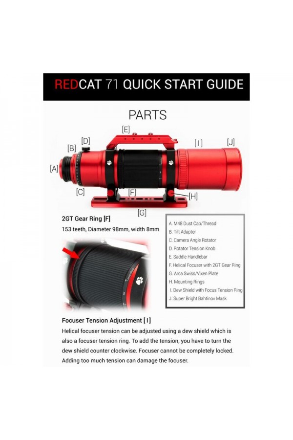 William Optics RedCat 71 APO 350mm f/4.9 William Optics RedCat 71 APO 350mm f/4.9